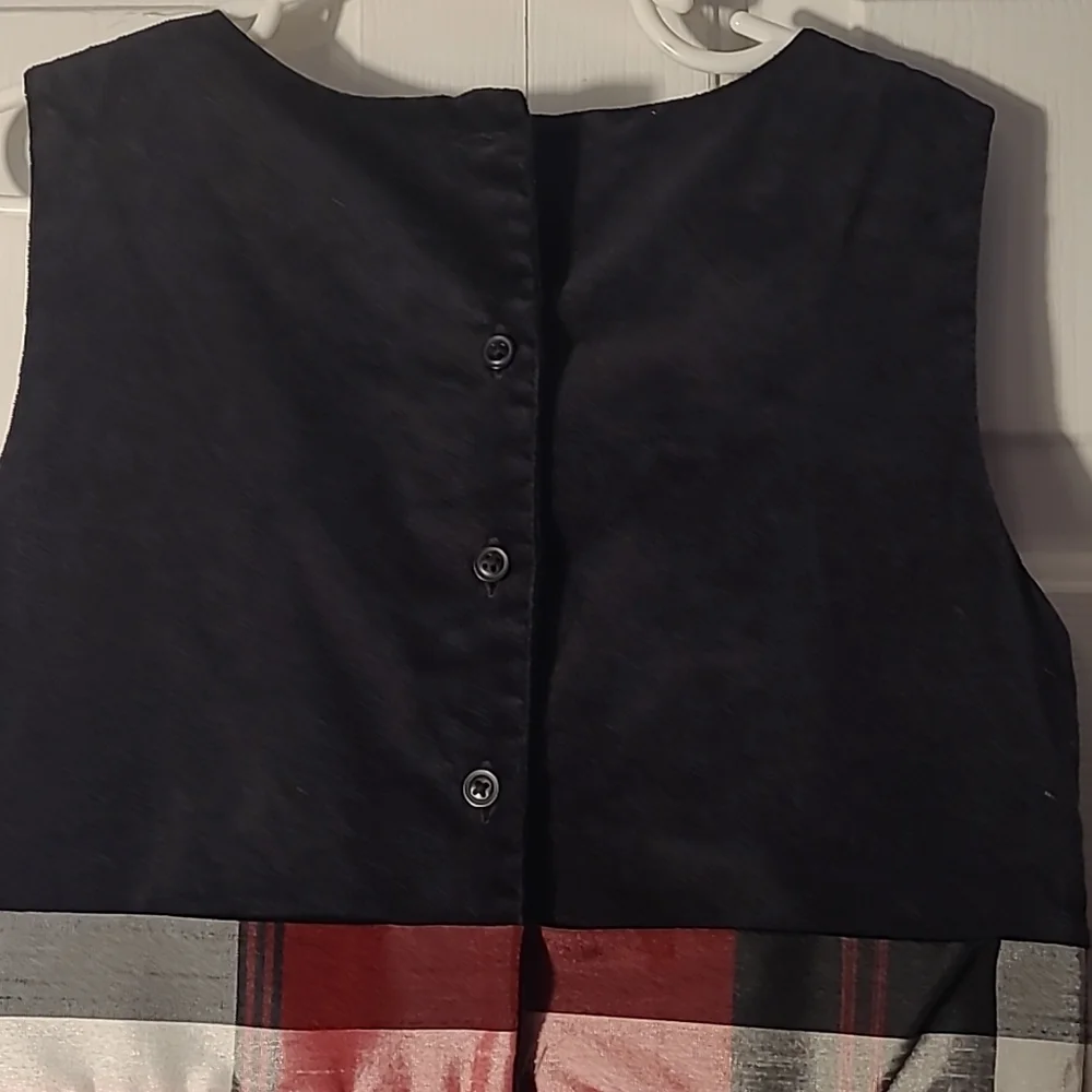 Gymboree Girls 8 Holiday gingham plaid striped black red fancy tulle dress